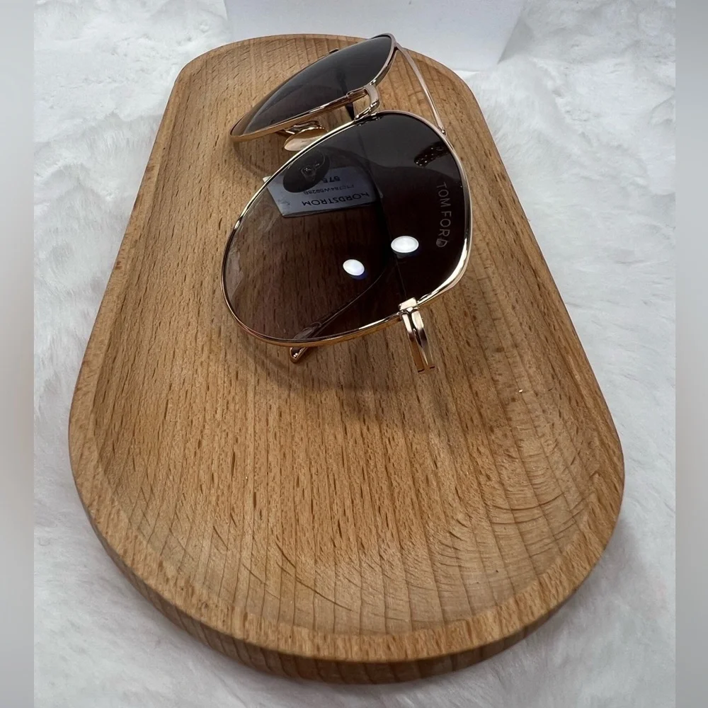 Tom Ford Milla TF784 Aviator Sunglasses Rose Gold Brown Gradient 59mm NWT $575 - Picture 4 of 7